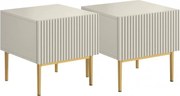 Zestaw szafek nocnych Nicole 46 cm - kaszmir / złote nóżki