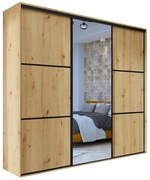 Szafa 3 drzwiowa z lustrem dąb artisan Z8-A04