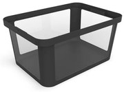 Czarny plastikowy pojemnik 55,5x39x26,5 cm Albris – Rotho