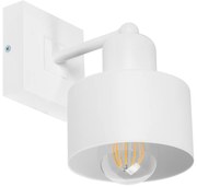 Biały kinkiet LED WD-WE10x10WE jednopunktowy z litego drewna