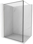 Mexen Kioto ścianka prysznicowa Walk-in 50 x 200 cm, czarna ramka 8 mm, nikiel szczotkowany - 800-050-101-97-70