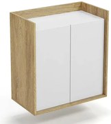 Szafka modułowa dwudrzwiowa hikora + biel alpejska M3-G68