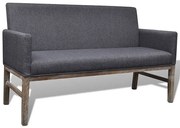 Ciemnoszara elegancka ławka tapicerowana H8-C12