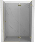 Mexen Lunar L drzwi prysznicowe uchylne prawe 130 cm, transparent, złote - 834L-130-000-50-00-P