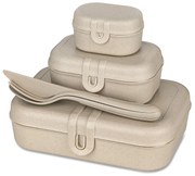 Lunchbox PASCAL READY, zestaw 3 pojemników i sztućce, KOZIOL