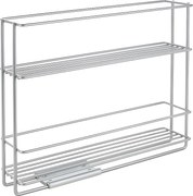 Półka Wysuwana IN&OUT Metalowa Metaltex 2 Półki 28x6x22cm