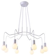 Żyrandol na lince BASSO 8xE27/40W/230V białe
