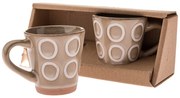 Jasnobrązowe ceramiczne kubki na espresso zestaw 2 szt. 100 ml – Dakls
