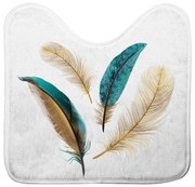 Dywanik toaletowy ze złotym wzorem, PLUMISS, 45 x 45 cm