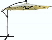 Parasol ogrodowy MILIN beżowy z oświetleniem LED waga 12,7 kg wymiary 300x300x245 cm