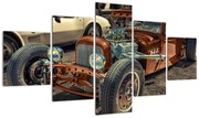 Obraz brązowego samochodu (125x70 cm)