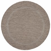 Dywan zewnętrzny Relax ramka brązowy koło 120 cm x 120 cm