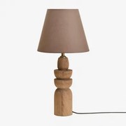 Lampa Stołowa Z Drewna Mango Koski Drewno Mango & Brązowa Mokaø25 Cm - ↑20 Cm Caracas - Sklum