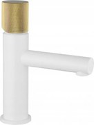 Mexen Elba One bateria umywalkowa, biała/złota - 74101-25