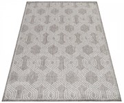 Dywan płaskotkany Aruba heksagon szary 60 cm x 100 cm