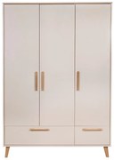 Kremowo-naturalna szafa dziecięca w dekorze dębu 138x200x55 cm Jil – Roba