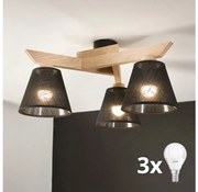 Brilagi - LED  Żyrandol natynkowy ANTHONY 3xE14/40W/230V dąb/czarny