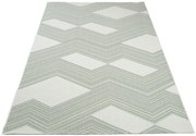 Dywan sznurkowy w zielony zygzak L1-B44