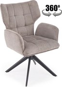 Obrotowe krzesło do jadalni z podłokietnikami K601 Halmar