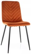 Krzesło tapicerowane DAREN VELVET cynamonowe SIGNAL