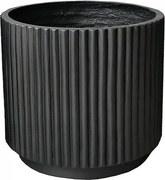 DONICA NOCTURA nr 1 24x24x25 CM CZARNA RYFLOWANA