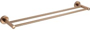Mexen Remo podwójny wieszak na ręcznik, miedź szczotkowana - 7050725-65