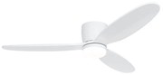 Inteligentny wentylator sufitowy biały 132 cm z LED CCT i pilotem - Sofio