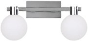 Podwójny kinkiet ścienny chrom z białymi kloszami - V113 E1-Z70