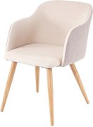 Krzesło do jadalni MCW-D71,  kremowo-beżowy