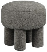 Ciemnoszary puf z tkaniny szenilowej Canberra – House Nordic