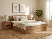 Łóżko SOFIA 160 x 200 cm, dąb artisan Stelaż: Ze stelażem listwowym rolowanym, Materac: Materac Coco Maxi 20 cm