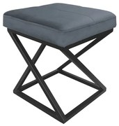 Pufa ZAZU 2 BL VELVET ciemnoszara ATOS