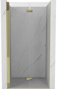 Mexen Mist-F drzwi prysznicowe składane lewe 60 cm, transparent, złote - 8A6-060-000-50-00-L