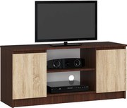 Szafka RTV AKORD Wenge 120 cm 2 drzwi kolor Dąb Sonoma mat 2 półki 120x40x55 cm