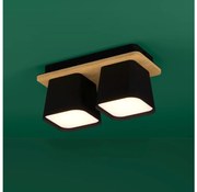 Eglo 390007 - Plafon RUSCIO 2xE27/40W/230V czarny/brązowy