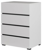 Komoda CROSS 4S 60cm biała/czarna HELVETIA