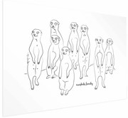 Plakat Rodzina surykatek 60x40 cm bez ramy z marginesem ARTGEIST B