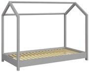 Szare łóżko domek dla dziecka 80x160 S6-D29