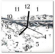 Zegar szklany kwadratowy Woda