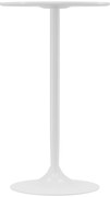 HOMCOM Okrągły stolik barowy biały stół kuchenny do salonu i jadalni stalowy Ø60 x 102 cm | Aosom PL