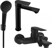 Mexen Royo R05 zestaw wannowy, czarny - 72213R05-70