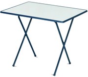 Stolik turystyczny Sevelit 60 x 80 cm biały / niebieski PATIO