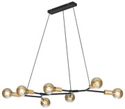 Czarna lampa wisząca Trio Cross, wys. 1,5 m