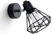 Czarny druciany kinkiet punktowy S6-E88