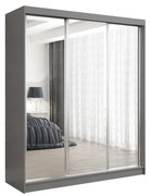 Szafa przesuwna - Debra 180 cm, szary mat