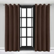 Zasłona welurowa na przelotkach 140x250 velvet gruba zaciemniająca brązowa