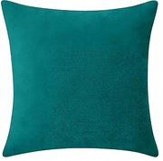 Poszewka dekoracyjna na poduszkę 40x40 miękka velvet turkusowa