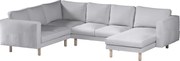 Pokrowiec na sofę narożną Norsborg 5-osobową z szezlongiem