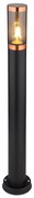 Globo 31588BC - Lampa zewnętrzna BOSTON 1xE27/23W/230V IP44 80 cm czarny/miedź