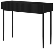 Toaletka Nicole 100 cm z szufladami - czarny mat / czarne nóżki